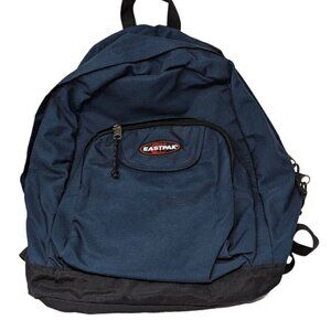 Vintage Y2K 1990s Eastpak Navy Blue Travel School Backpack School Bag